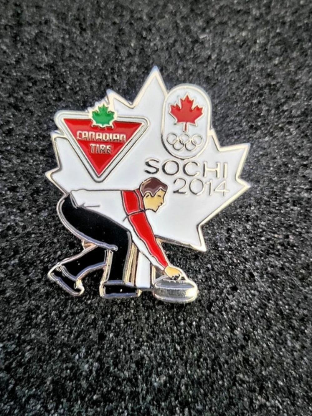 Canadian Tire Sochi 2014 Olympic Winter Games Curling Lapel Pin Curling Lapel